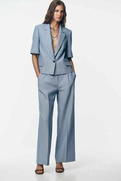 Укороченный пиджак с короткими рукавами