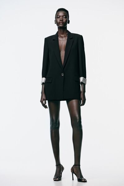 Пиджак с принтованными манжетами