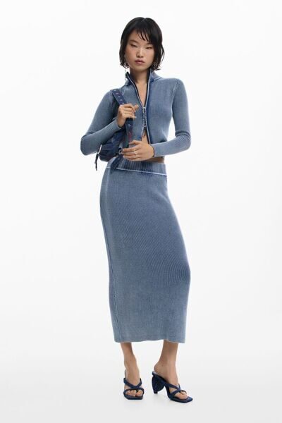 Длинная трикотажная юбка