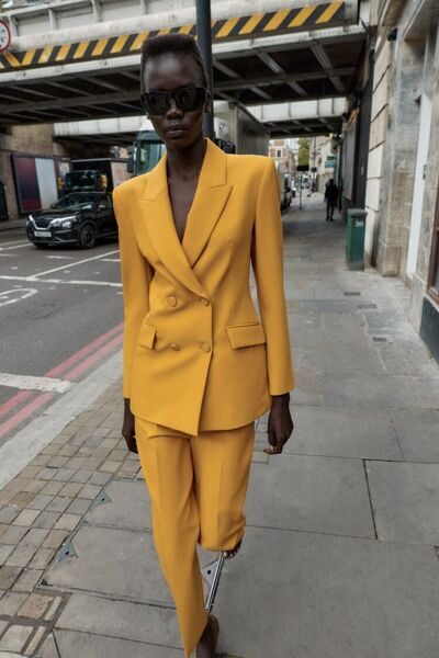 Двубортный пиджак с подплечниками