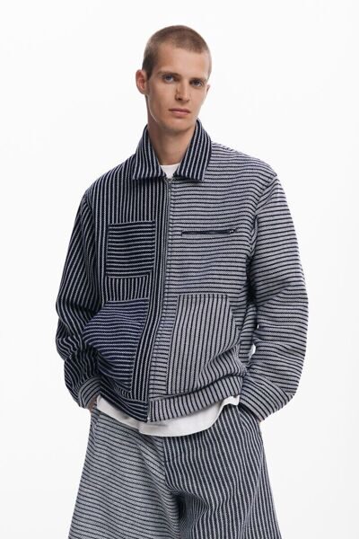 ПОЛОСАТАЯ СТРУКТУРИРОВАННАЯ КУРТКА